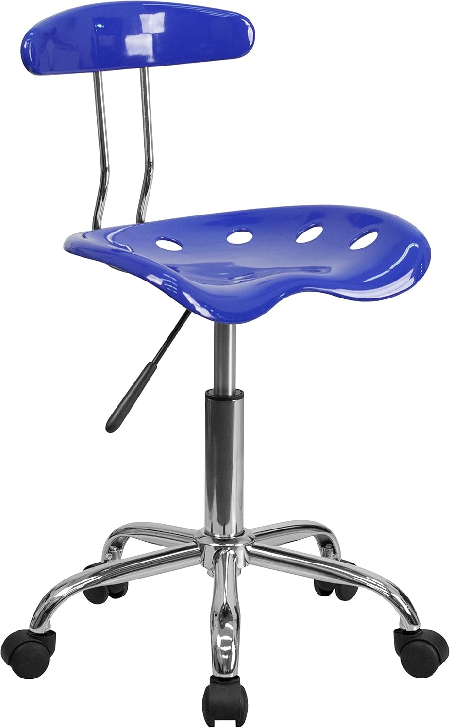 Flash Furniture Vibrant Nautical Blue and Chrome Swivel Task Office Chair with Tractor Seat