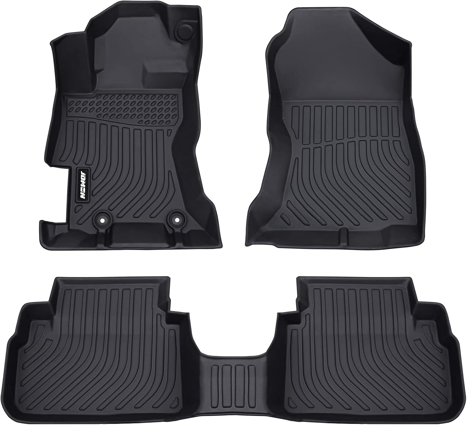 JDMON All Weather Floor Mats Compatible with 2018-2022 Subaru Crosstrek / 2017-2022 Subaru Impreza, 2 Row Front & Rear Custom Fit TPE Car Floor Liner Black