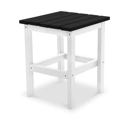 Parkside Plastic Side Table August Grove Color: White/Black