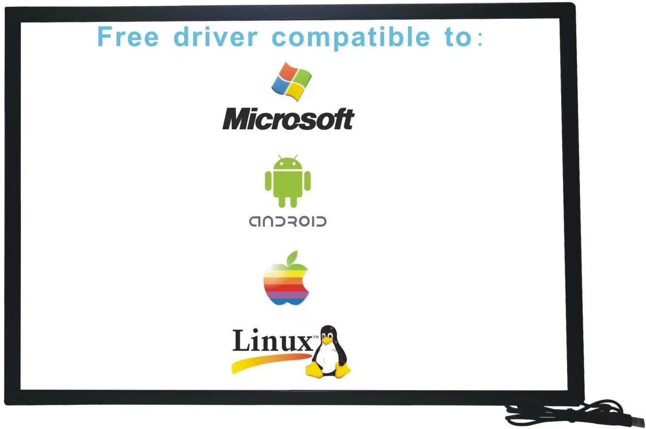 Deyowo 32 Inch Interactive 10 Points Infrared IR Touch Screen Overlay Frame Free Driver