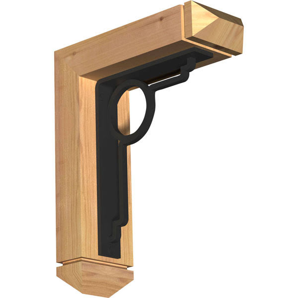 Ekena Millwork 3 1/2x22W x 11 1/2x22D x 14x22H Maria Arts u0026 Crafts Ironcrest Smooth BRACKET, Western Red Cedar (1 1/2x22W x