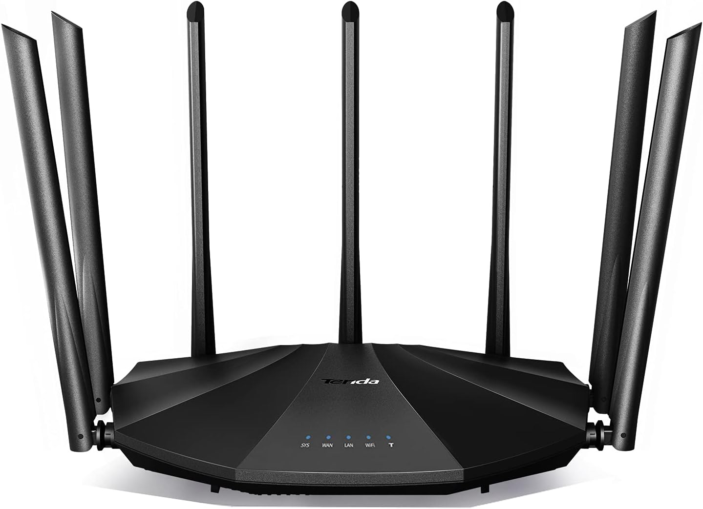 Tenda AC23 Smart WiFi Router - Dual Band Gigabit Wireless (up to 2033 Mbps) Internet Router for Home, 4X4 MU-MIMO Technology, Up to 1400 sq ft Coverage Parental Control Compatible with Alexa (AC2100)