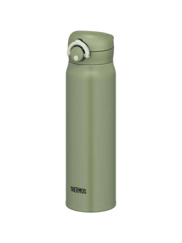 Thermos Water Bottle Vacuum Insulated Mobile Mug 600ml Khaki JNR-601
