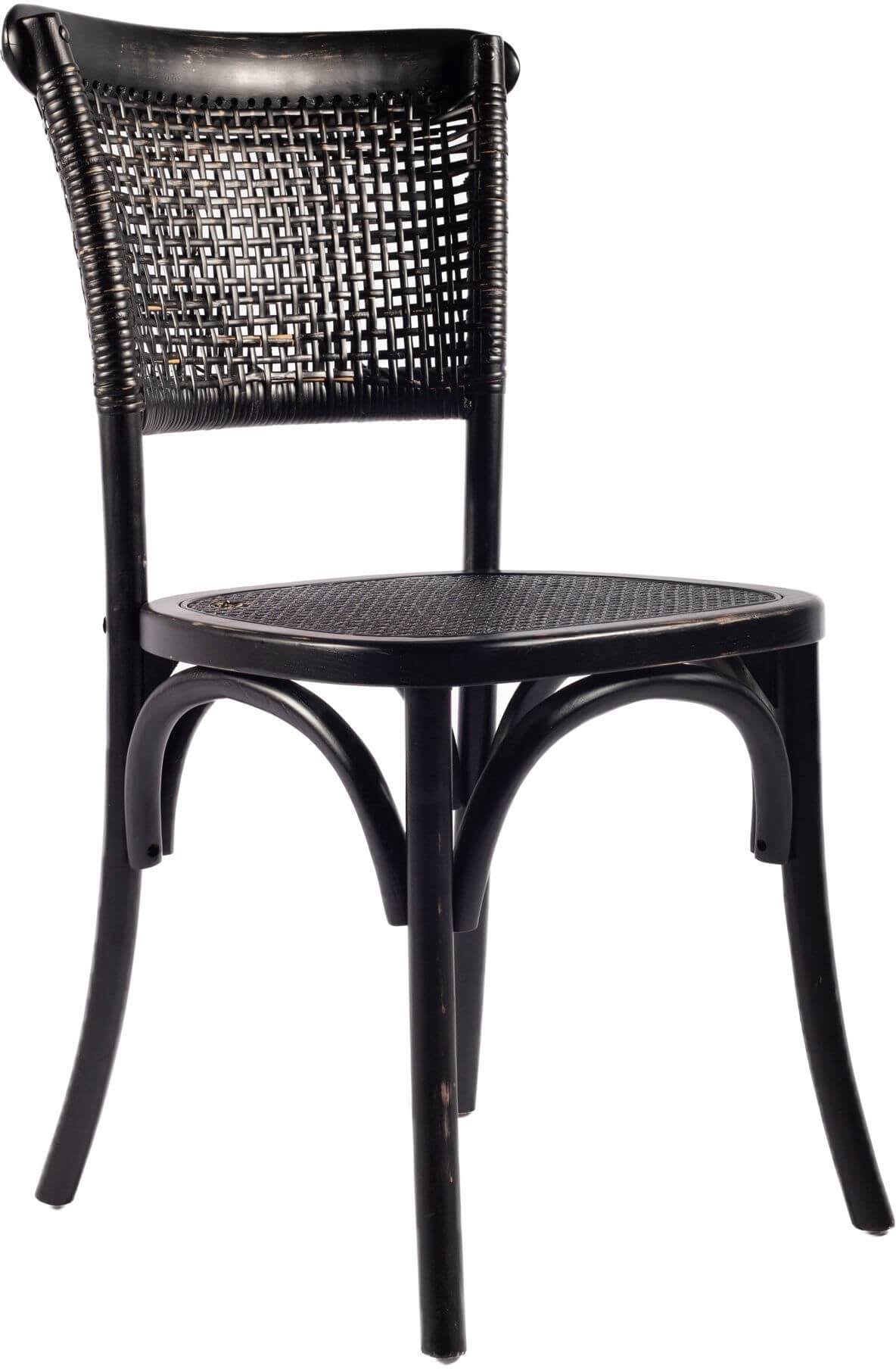 Churchill Black Dining Chair Antique Set of 2