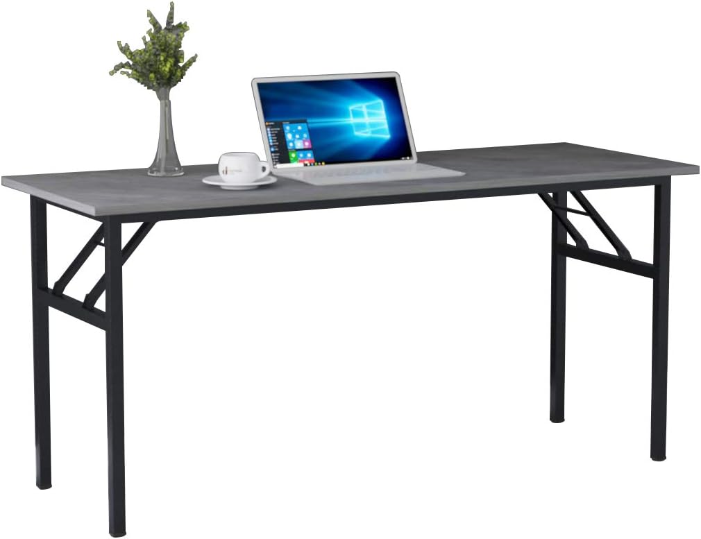 Need 39.4 inch Computer Desk for Small Space Small Folding Table Small Writing Desk Compact Desk Foldable Desk with BIFMA Certification, No Install Needed, White AC5-10060-DW