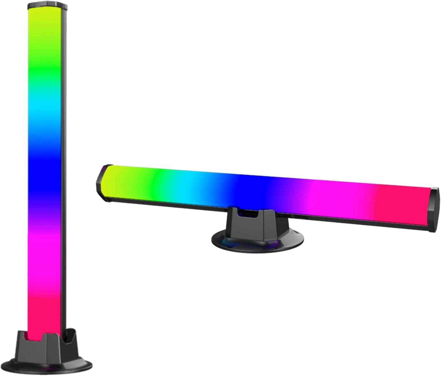 ZONNOK RGB Sound Control Pickup Rhythm Light, Voice-Activated Pickup Rhythm Light with 32 Bit Music Level Indicator, Colorful LED Ambient Strip Light for Car, PC, TV, Room, Desktop (D18-Black)