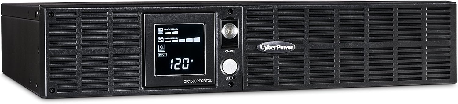 CyberPower OR2200PFCRT2U PFC Sinewave UPS System, 2000VA/1540W, 8 Outlets, AVR, 2U Rack/Tower