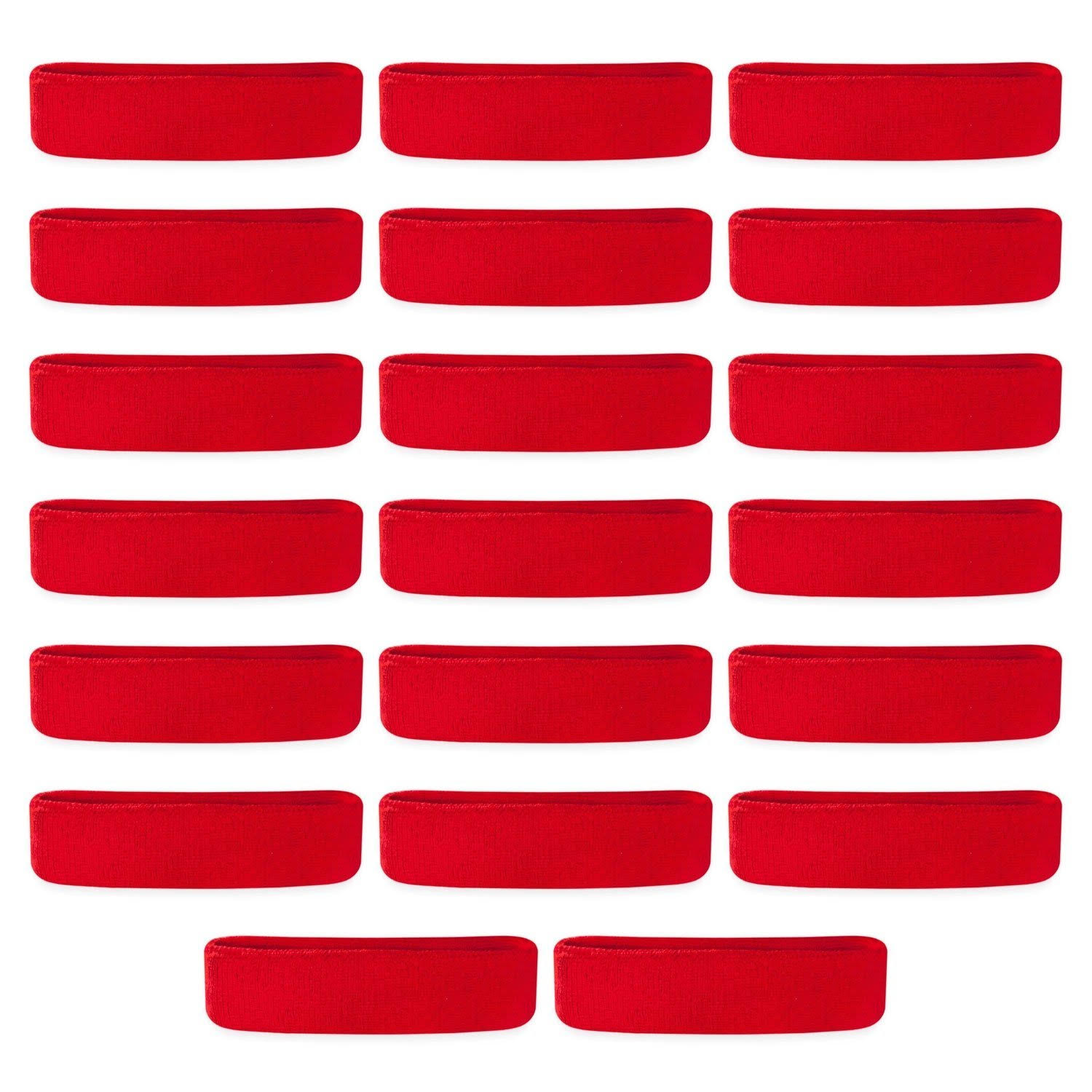 Suddora Bulk Headbands / Sweatbands (20 Pack)
