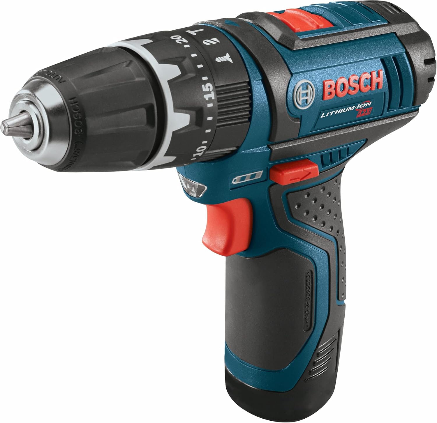 BOSCH PS130-2A 12-Volt Lithium-Ion Ultra-Compact Hammer Drill/Driver Kit, 3/8-Inch , Blue