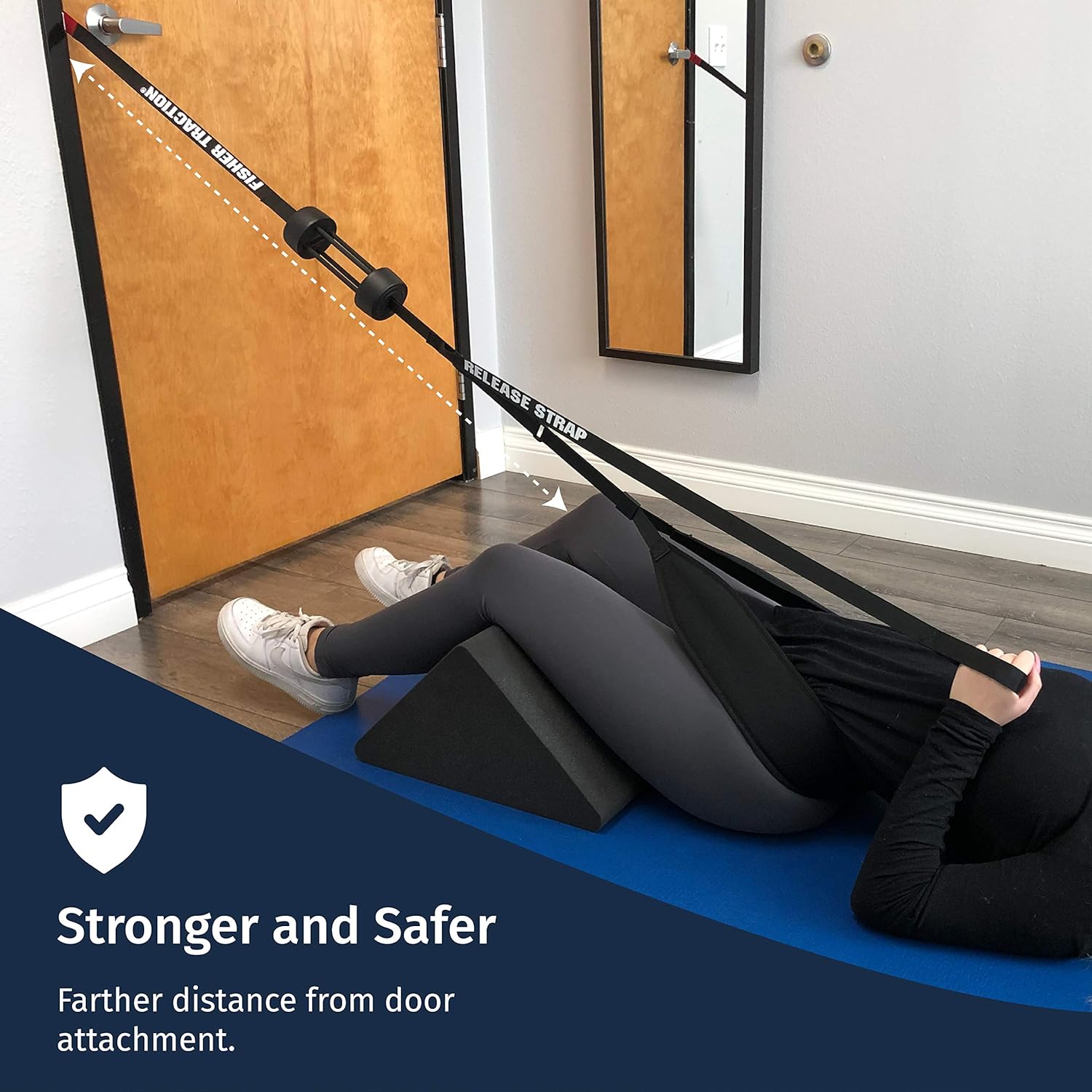 Fisher Traction® Back Pain & Sciatica Relief, Invented & Patented by Doctor for Pinched Nerves & Disc Bulges for Back Pain Relief. Mobile Decompression & Stretching Device (Regular Size) (Back Unit)