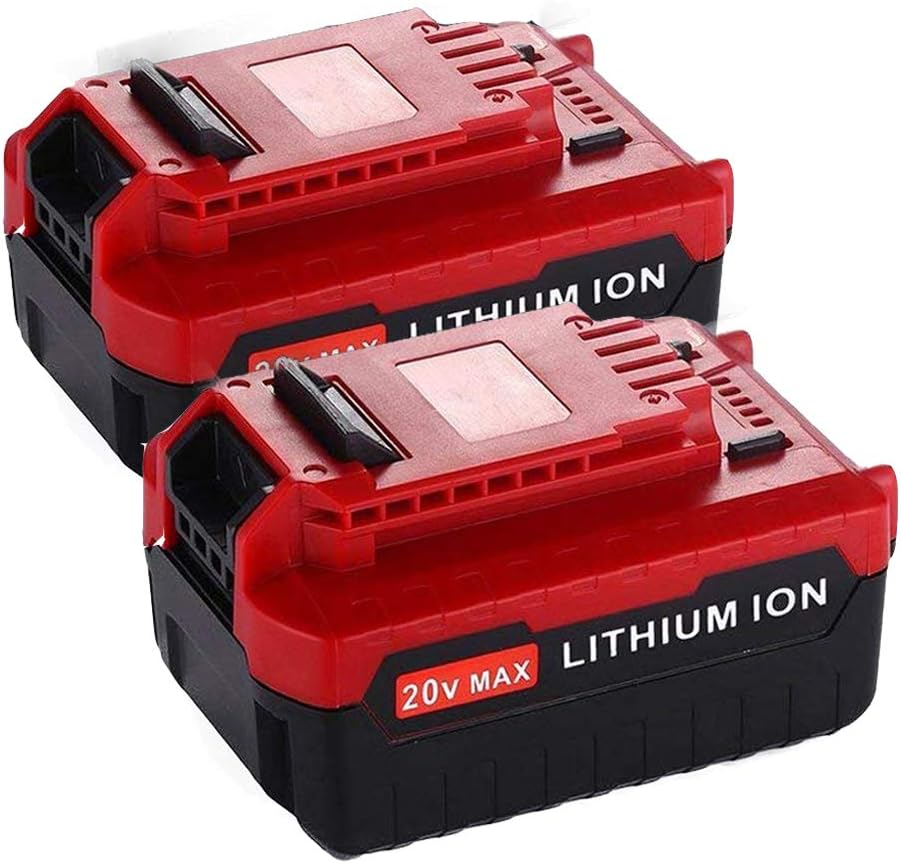 Upgraded 2 Pack 6000mAh 20V MAX Lithium Replacement for Porter Cable 20v Lithium Battery PCC685L PCC680L 20 Volts Batteries. Pack of 2