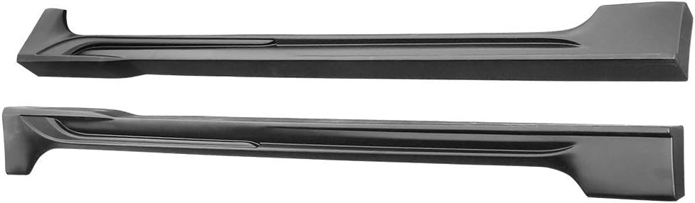 IKON MOTORSPORTS, Side Skirts Compatible With 2020-2022 Toyota Corolla Sedan, Side Skirt Extension Rocker Panel Matte Black 2PC PP Polypropylene