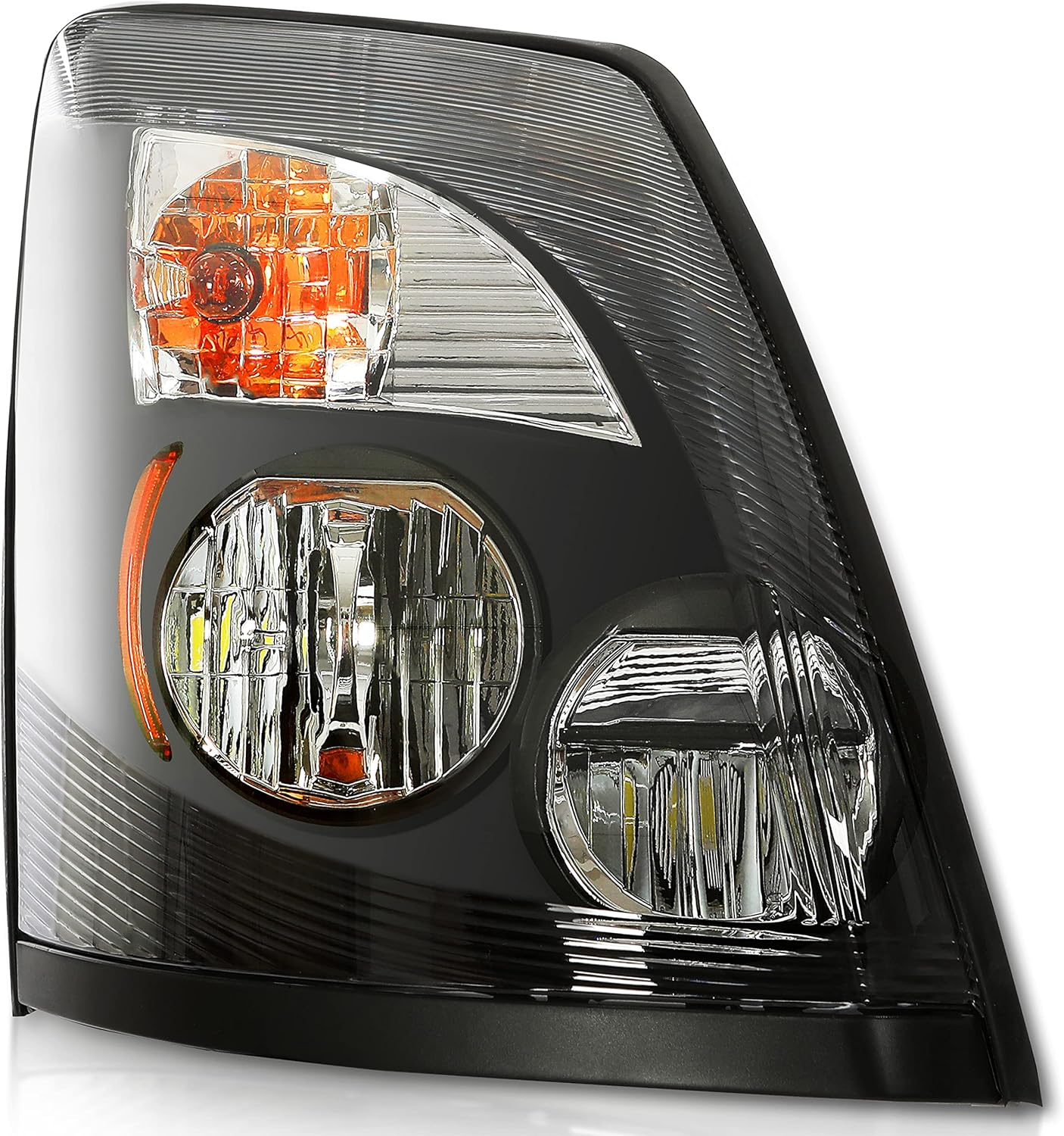 HECASA LED Headlight Headlamp Passenger Side Right Compatible with 04-2017 Volvo VNL, VNX, VNM Replace for 82329590, 82329124, 82329592 (Right)