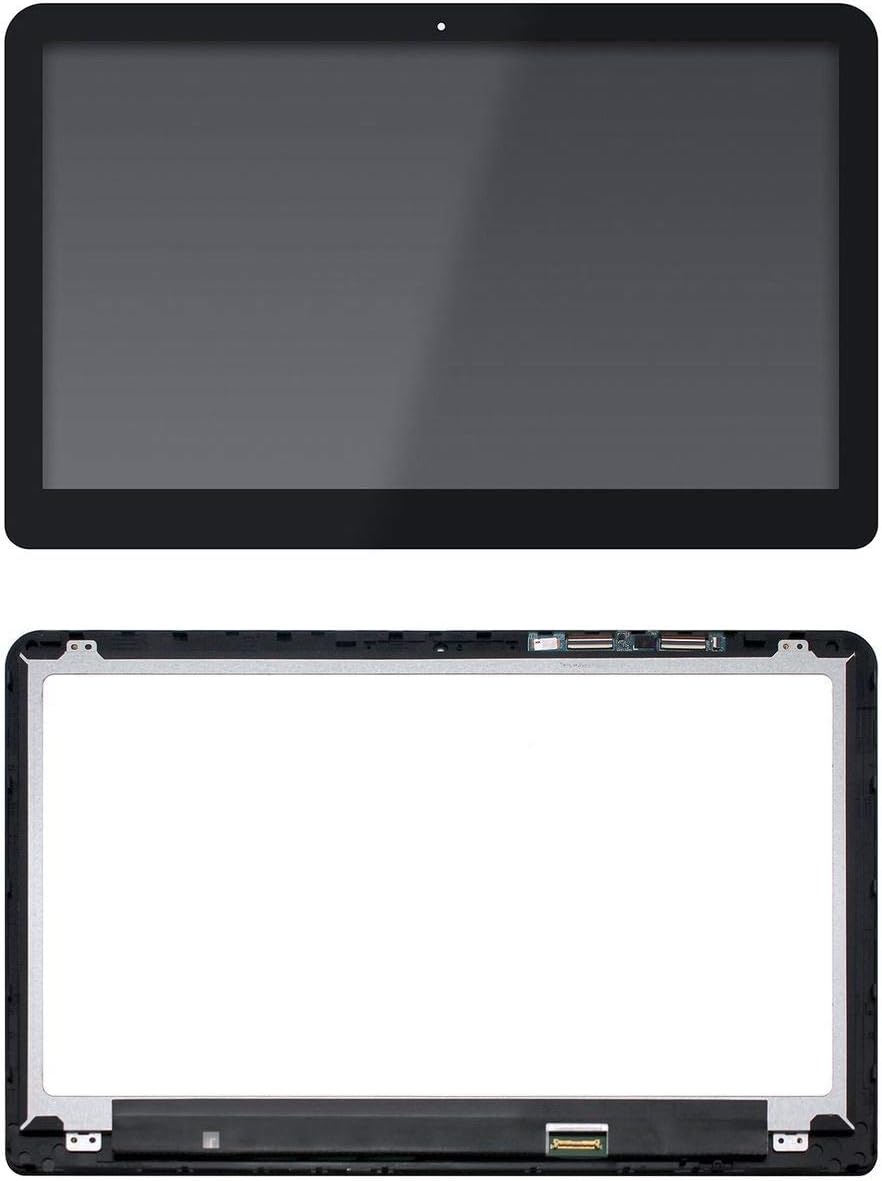 NBPCLCD FHD 1080P LED LCD Touch Screen Digitizer Assembly+Touch Control Board+Bezel 807532-001 Replacement for 15.6