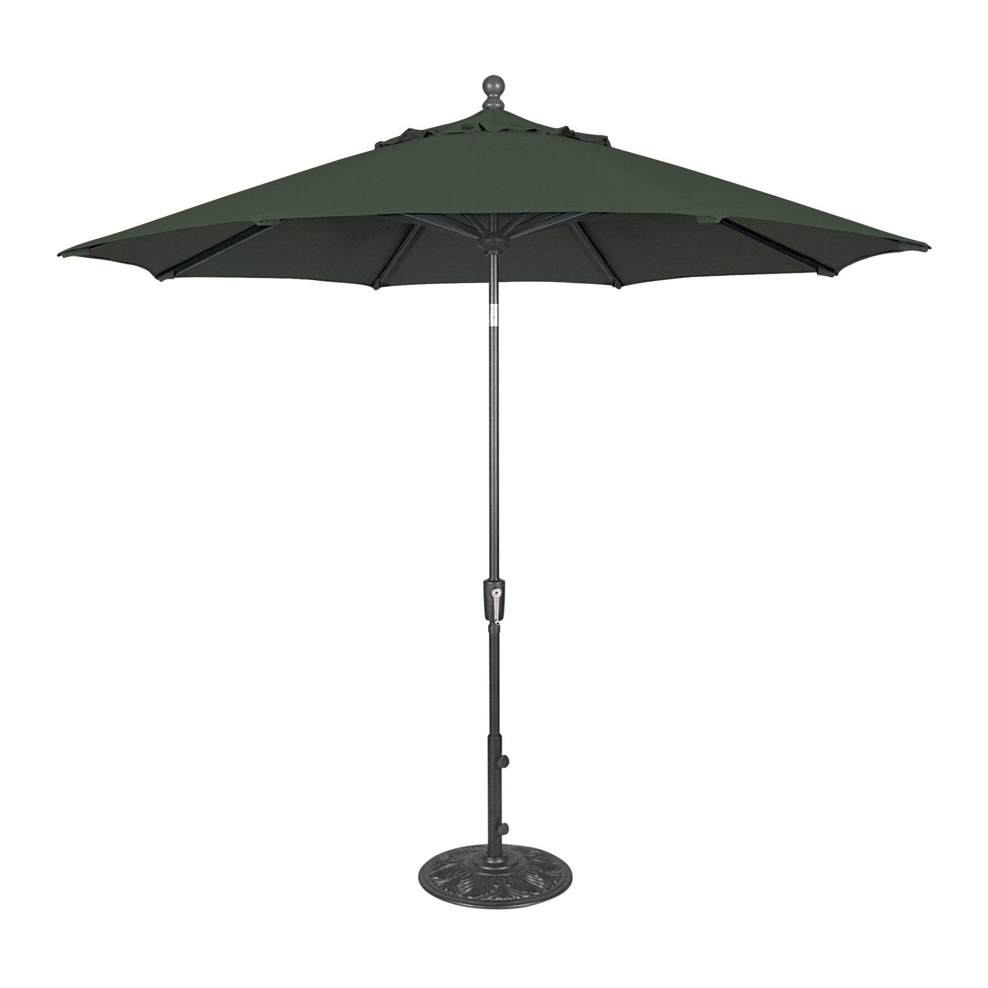 SimplyShade Catalina 9' Octagon Push Button Tilt Umbrella, Anthracite Frame Finish - Forest Green