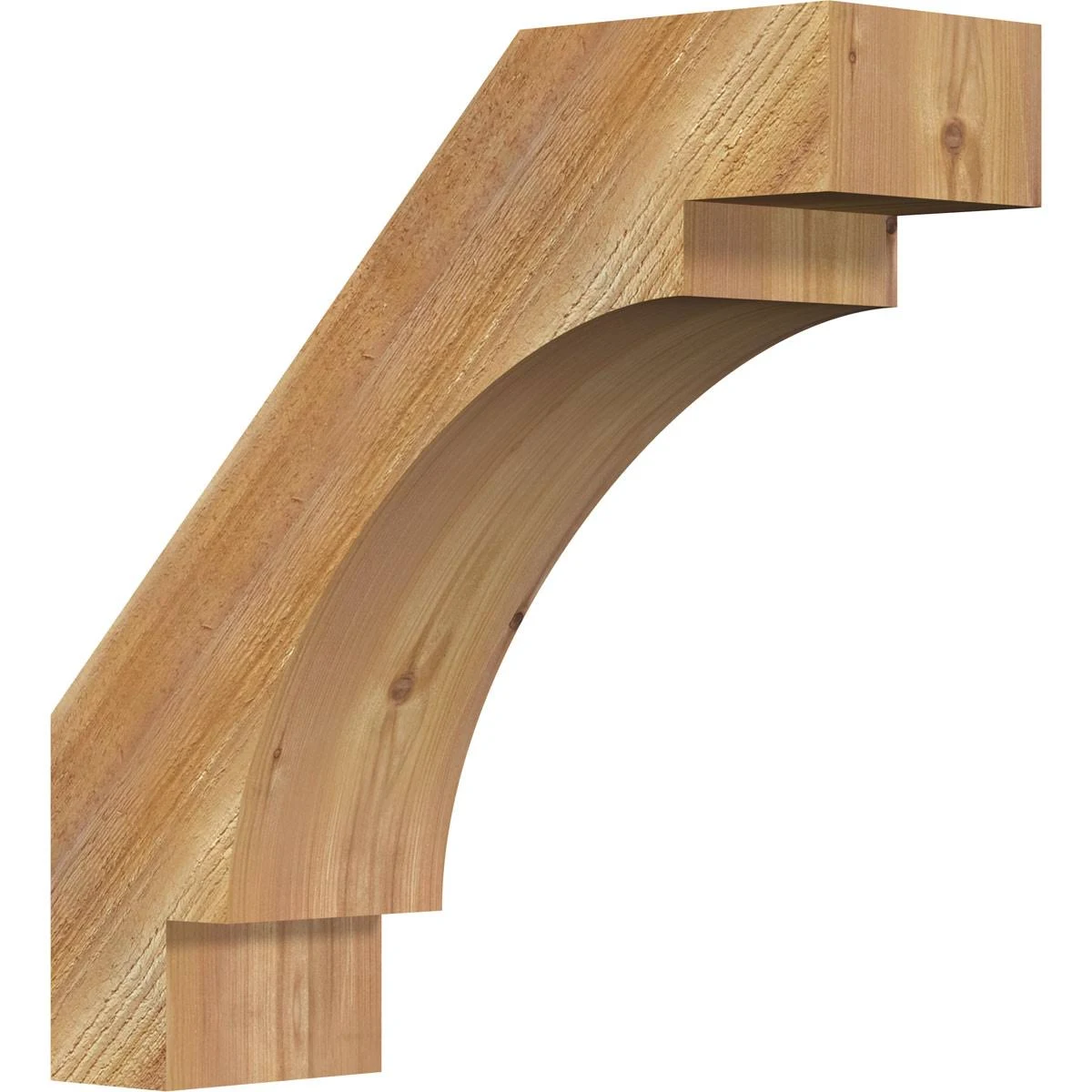 Ekena Millwork BRC06X20X20MRC00RWR 6x22W x 20x22D x 20x22H Merced Rough Sawn Brace, Western Red Cedar