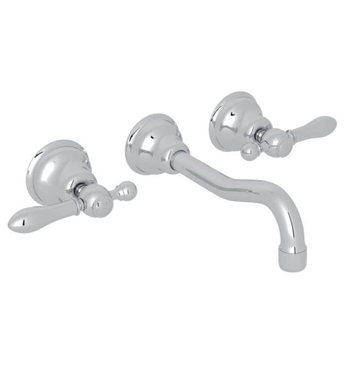 Rohl Arcana AC351L-IB/TO-2 Wall Mount Lavatory Faucet - Italian Brass