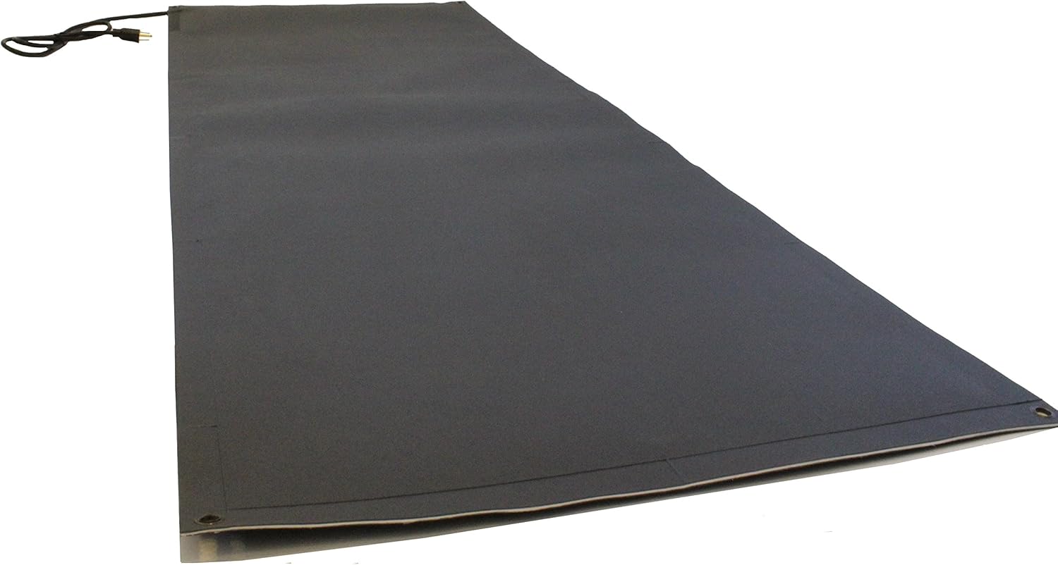 RHS Snow Melting Mat, Heated Walkway Mat, Melts 2 inches of Snow per Hour as it Lands, Color Black, Anti Slip Traction, Sandpaper Like Design, Buy Factory Direct, Heated Mat (2'ft. x 6'ft.)
