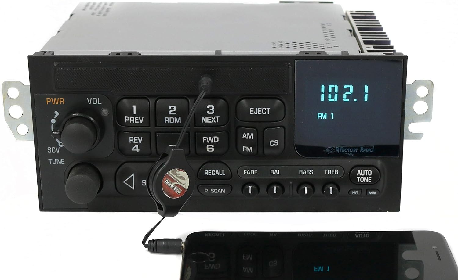 1 Factory Radio AM FM w Aux Cassette Controls Compatible with 1995-02 Chevrolet S10 Car Radio UN0