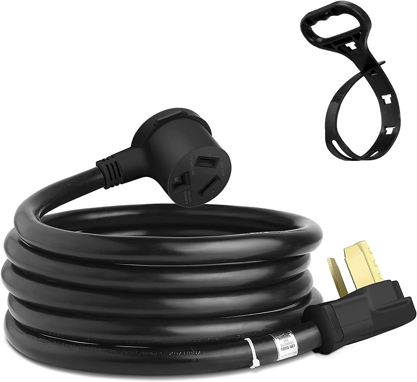 25FT 3 Prong Dryer Extension Cord,NEMA 10-30 Extension Cord,10-30P to 10-30R 10-AWG STW Heavy Duty Cord,30A 125V/250V 7500W UL Listed Pack of 2