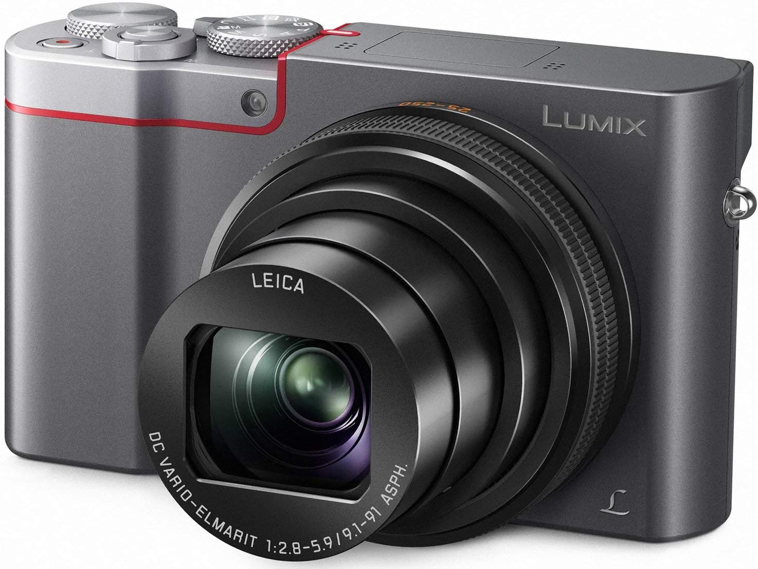 PANASONIC LUMIX ZS200 4K Digital Camera, DC-ZS200K, 20.1 Megapixel 1-Inch Sensor, 15X LEICA DC VARIO-ELMAR Lens, F3.3-6.4 Aperture, HYBRID O.I.S. Stabilization, 3-Inch LCD , DC-ZS200K (Black)