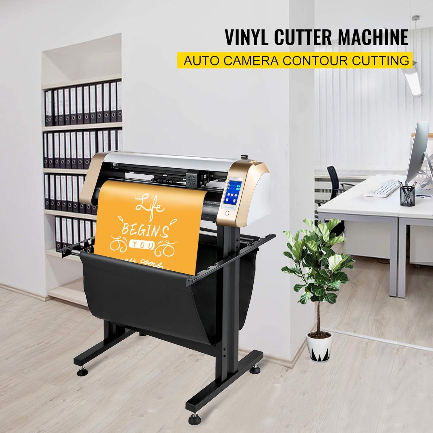 VEVOR Vinyl Cutter Machine, 720mm Cutting Plotter, Automatic Camera Contour Cutting 28&rdquo; Plotter Printer with Touch Screen & Servo Motor Vinyl Cutting Machine Adjustable Force and Speed for Sign Making