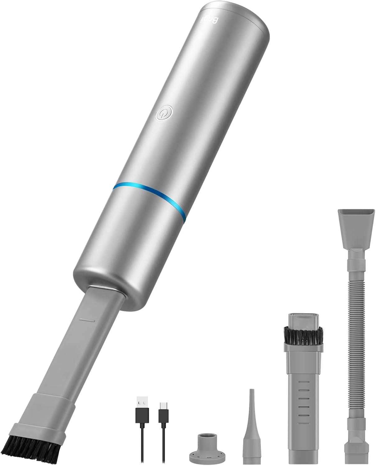 Brigii 3-in-1 Handheld Vacuum Cleaner, Cordless Car Vacuum with Powerful Suction, Hand Vacuum & Air Duster & Hand Pump, Mini Vacuum for Crevices, Keyboard Cleaner, USB Rechargeable-M2
