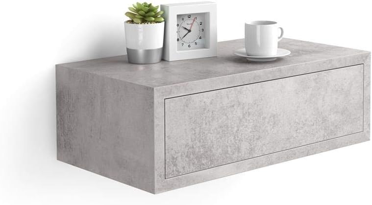 Mobili Fiver, Riccardo Bedside Table, Canaletto Walnut, Laminate-Finished, Made in Italy Pack of 2