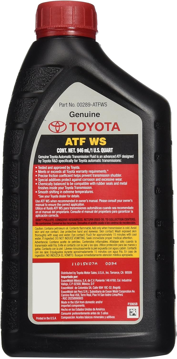 Toyota 00289-ATFWS Lexus & Automatic Transmission Fluid WS ATF World Standard, Pack of 4