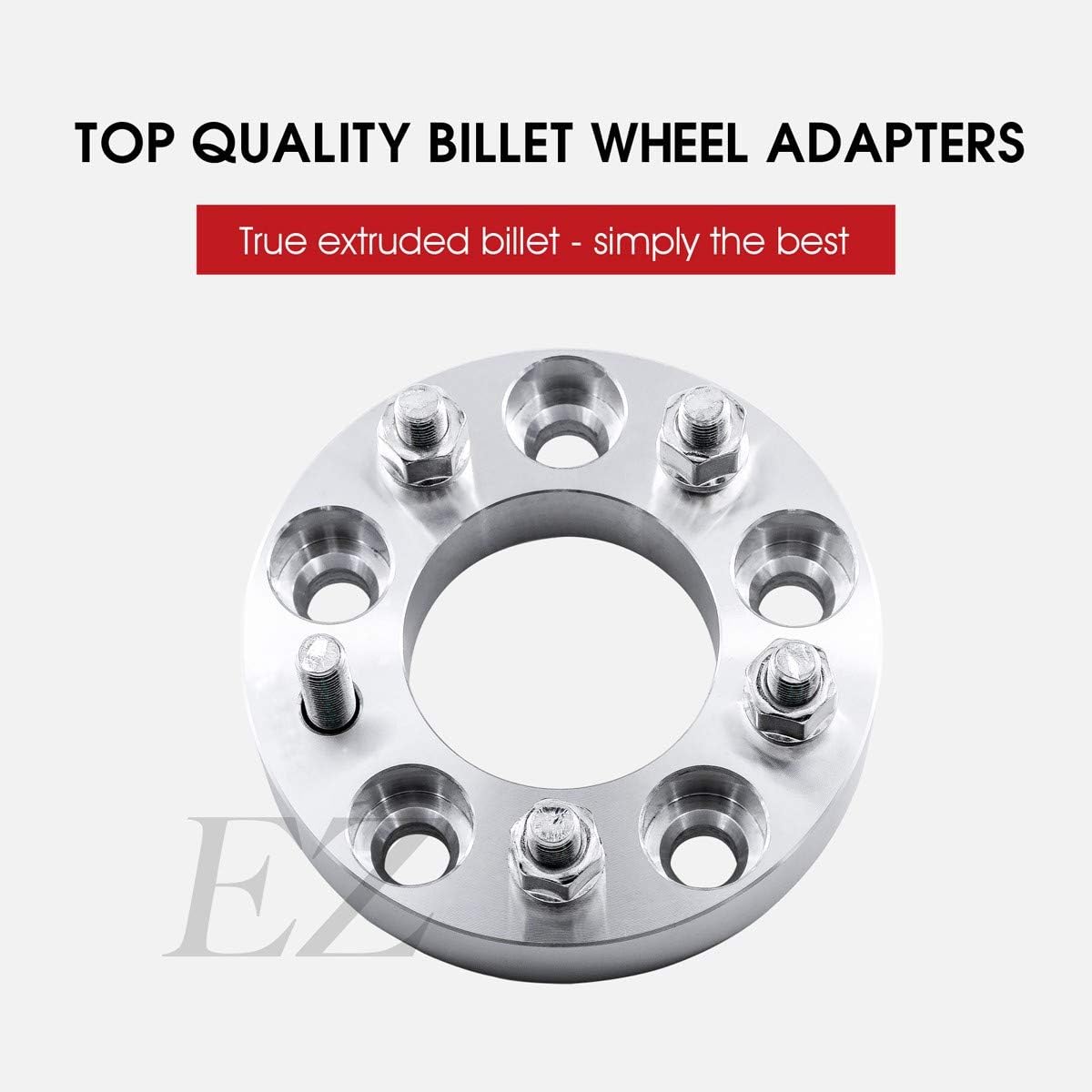 EZAccessory 2 Wheel Adapters 5x4.5 to 5x4.5 (5x114.3 to 5x114.3) Thickness 3 Inch - 1/2