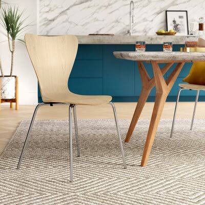 Chaparro Stacking Side Chair Mercury Row Color: Natural