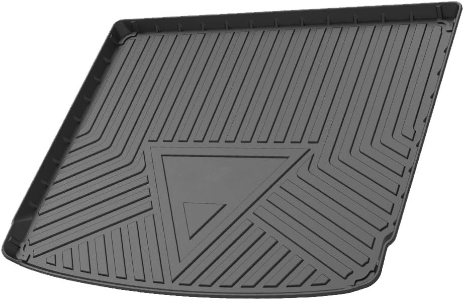 Cqlights Cayenne Cargo Liner for Porsche Cayenne 2011-2017 2018 Trunk Liner Tray Heavy Duty Rubber Rear Cargo Area Mat Waterproof Protector Floor Mat Black Pack of 2