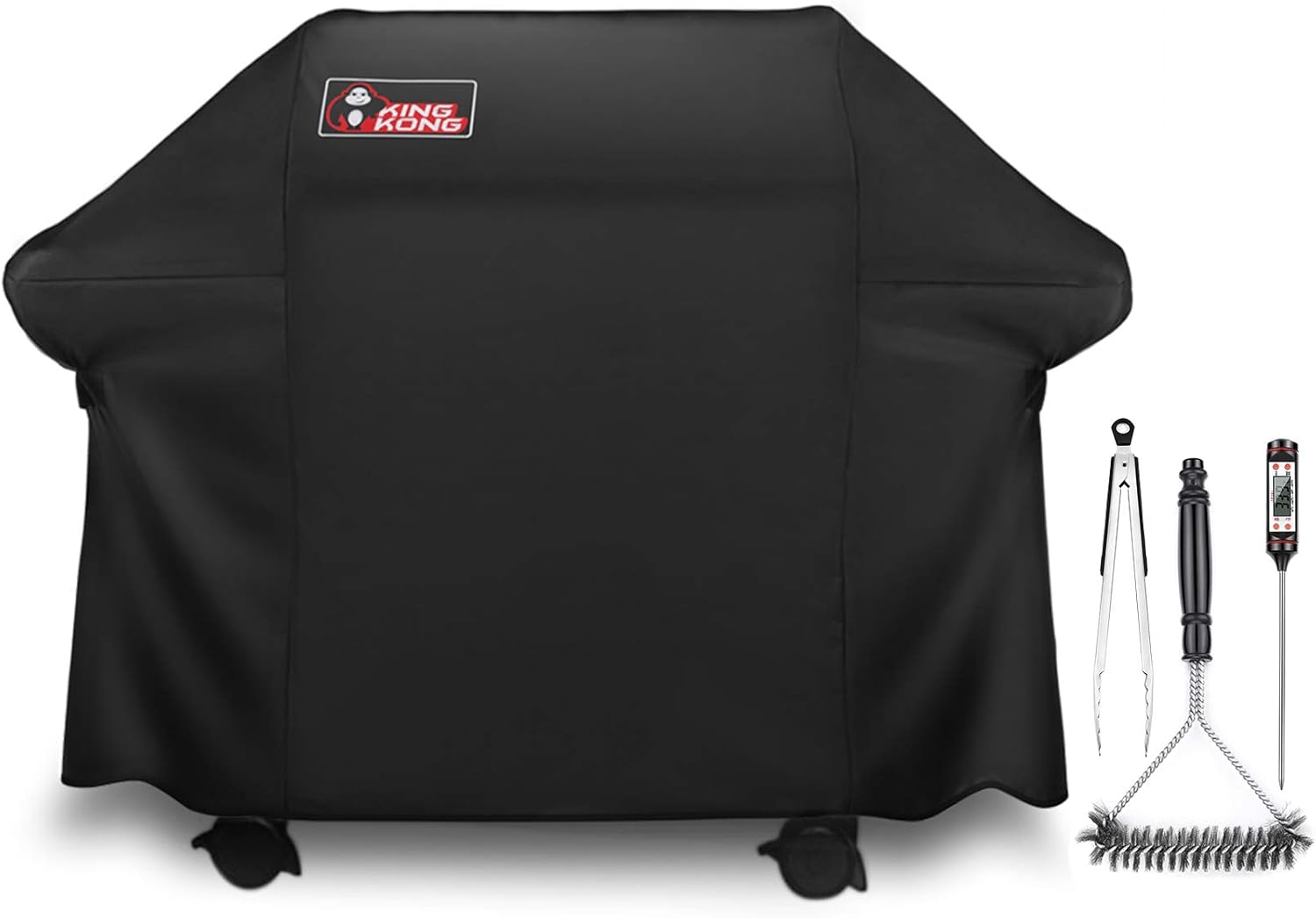 Kingkong Gas Grill Cover 7553 | 7107 Cover for Weber Genesis E and S Series Gas Grills Includes Grill Brush, Tongs and Thermometer Pack of 2