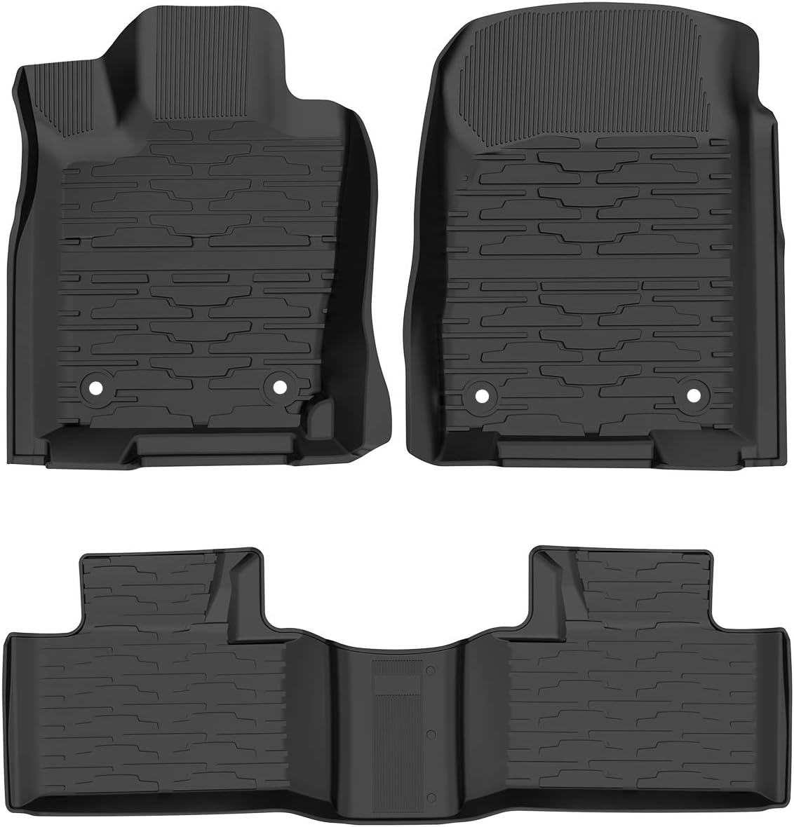 OEDRO Custom Fit Floor Mats for 2016 2017 2018 2019 2020 2021 Jeep Grand Cherokee, Black TPE All Weather Slush Mats Front & Rear Row Liners