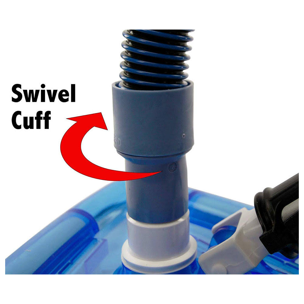 Plastiflex Long Spiral Wound Bosun Vacuum Hose and Swivel Cuff for Pool, 50 Foot