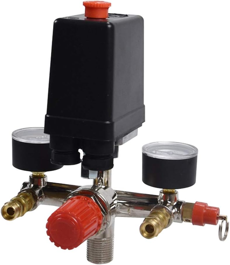 Air compressor pressure control switch valve pressure gauge Pack of 2
