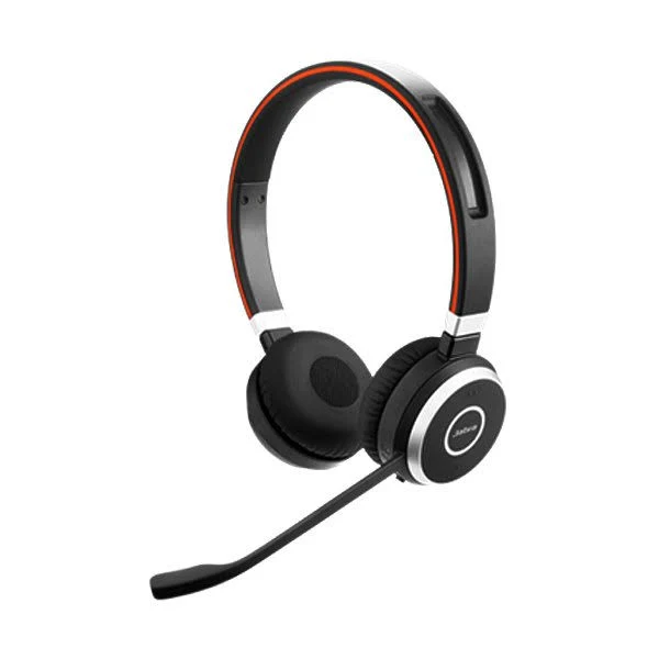 Refurbished Jabra Evolve 65 UC Duo Headset Optimized for Unified Communication, Black