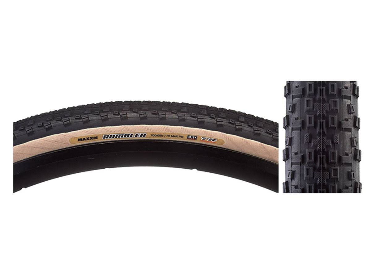 Maxxis Rambler DC/EXO TR Gravel Tire 2019 - 700 x 38C, 120 TPI, Folding Bead (Black)