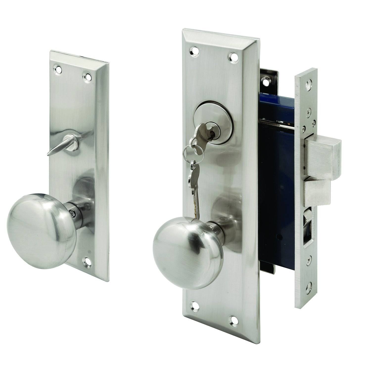 Segal SE 27590 Entrance Mortise Lockset, 2-1/2 in. Backset, Wrought Solid Brass, Satin Nickel