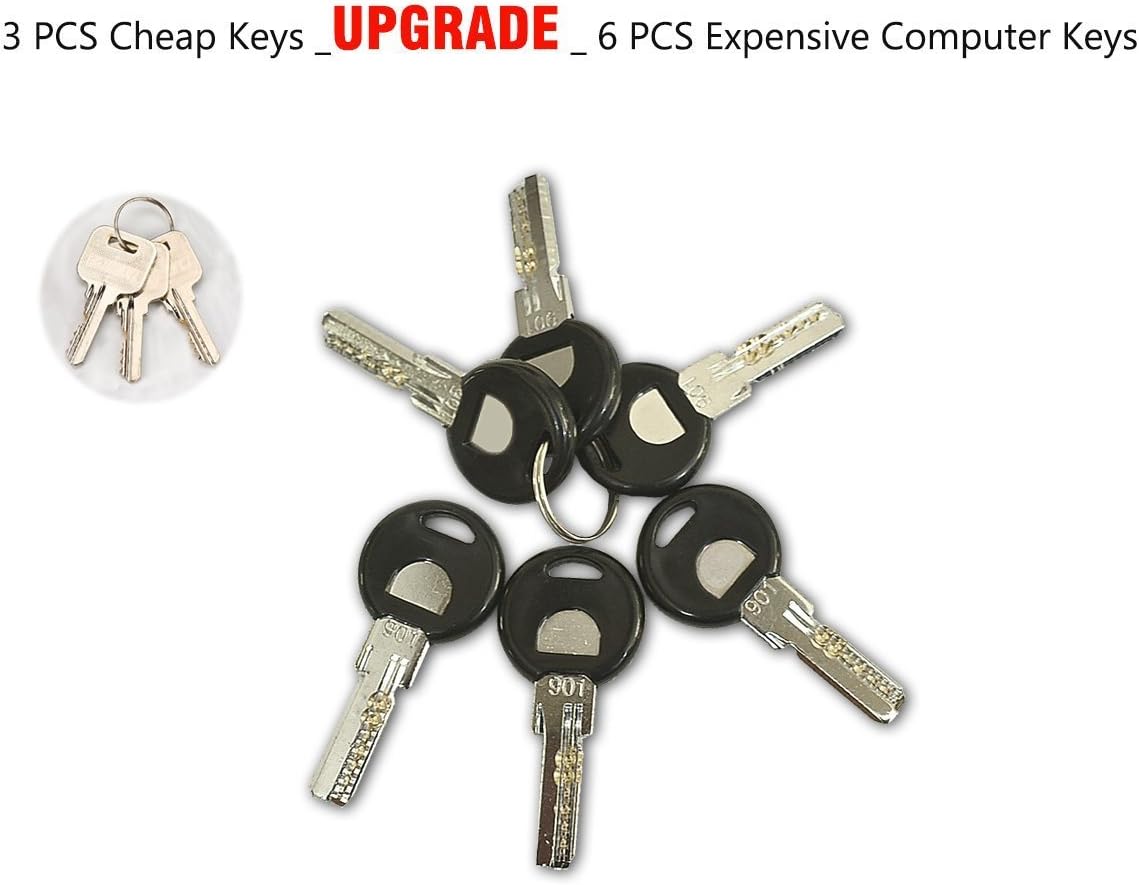 [Upgrade Version] AMOCAM Electric Electronic Door Lock 6pcs Computerized Doted Keys DC 12V Stainless Steel E-lock Support Wooden Glass Metal Door for Video Door Phone Doorbell Intercom Access Control