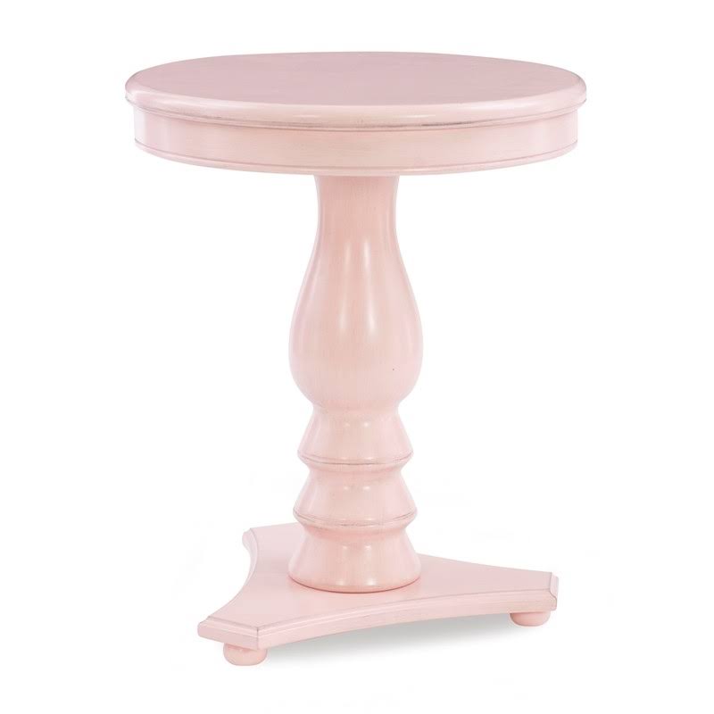 Powell Bree Wood Accent Side Table in Pink - PCYMX132