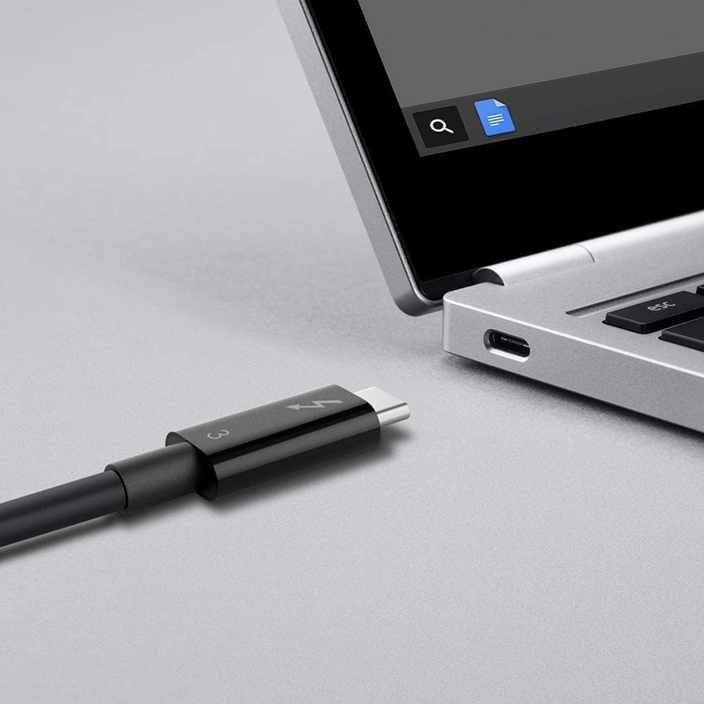 Belkin Thunderbolt 3 Cable (100W Thunderbolt Cable, USB-C to USB-C Cable), 2.6ft/0.8M, Black