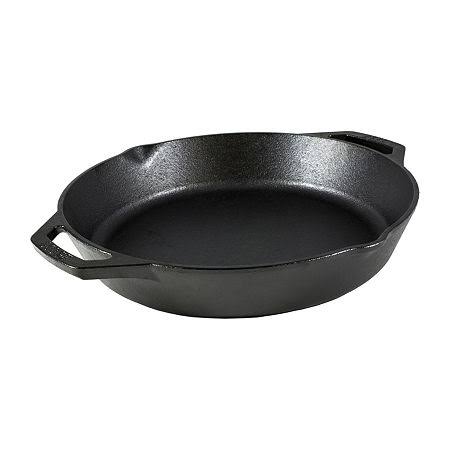 Lodge Cast Iron 12x22 Grill Pan with Dual Handle, Black