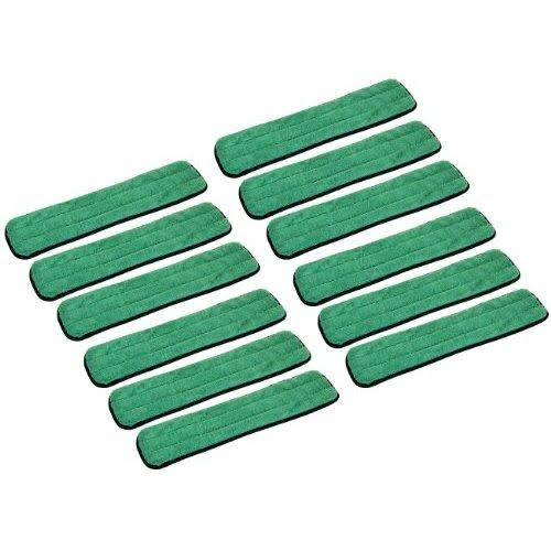 12 Pack of 24x22 Industrial and Commercial Microfiber Dry Dusting Mop Pad for Flat Frames by Real Clean