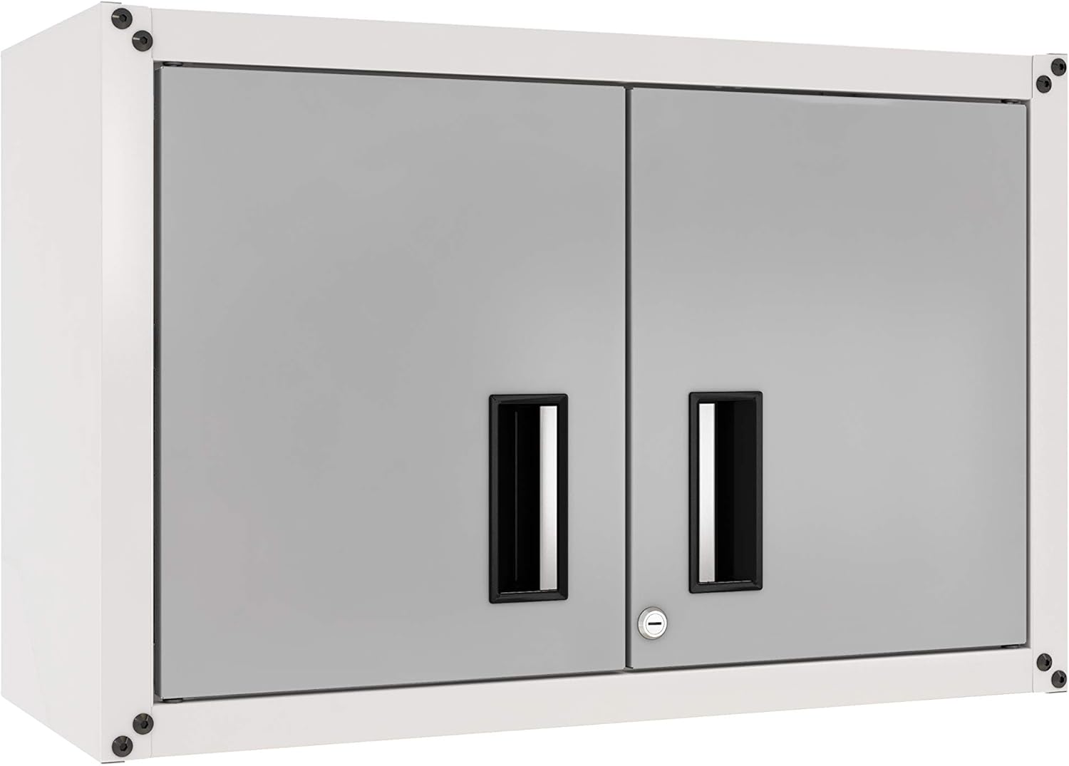 itbe for Home Ready-to-Assemble Small Wall Steel Cabinet 2 Doors (Black)