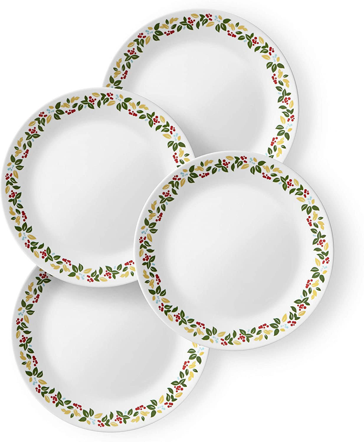Corelle Holiday Berries 10.25x22 Dinner Plates, 4-pack