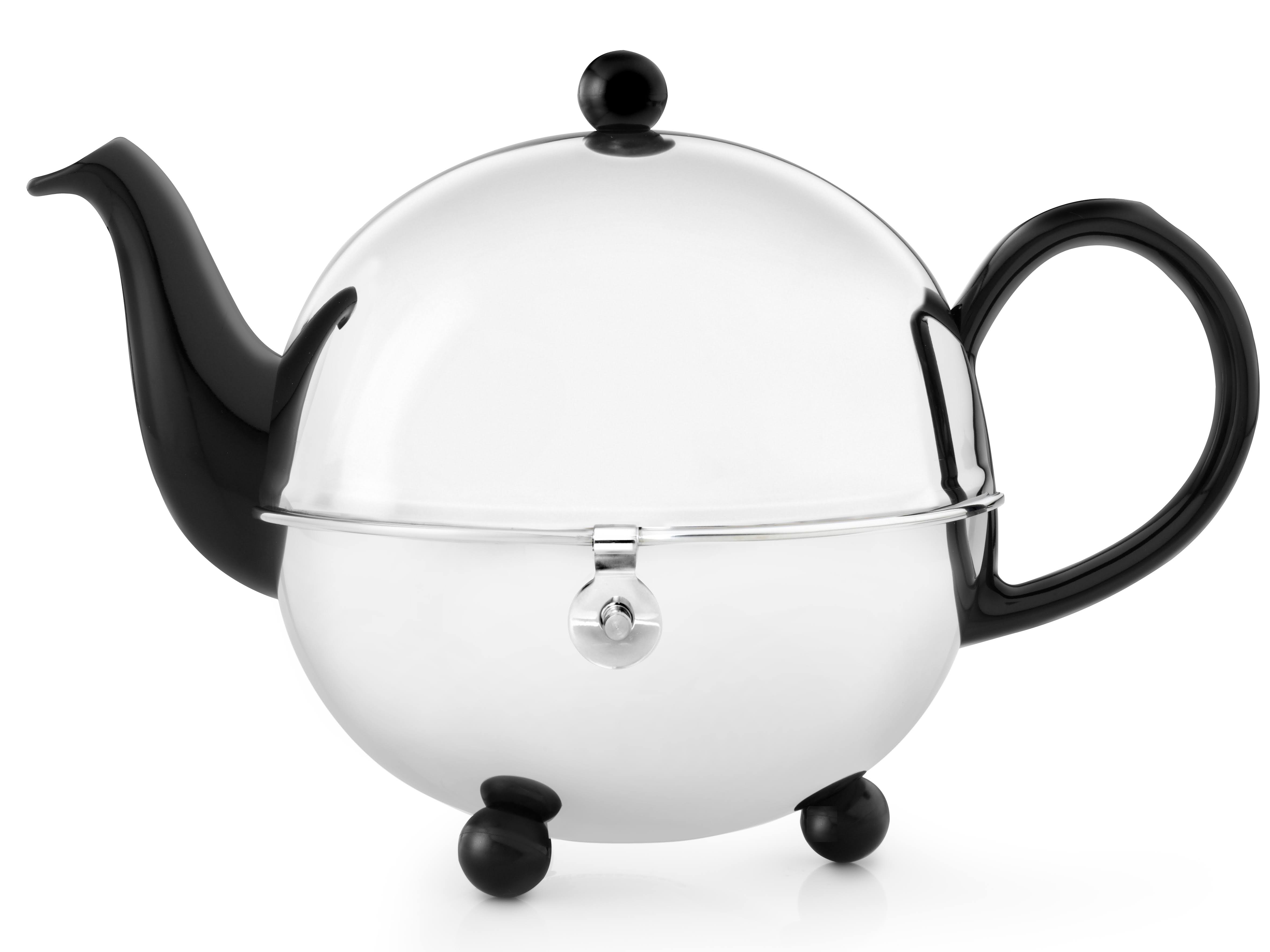 Bredemeijer B-1302Z 44 fl oz Stainless Steel Black Cosy Ceramic Teapot