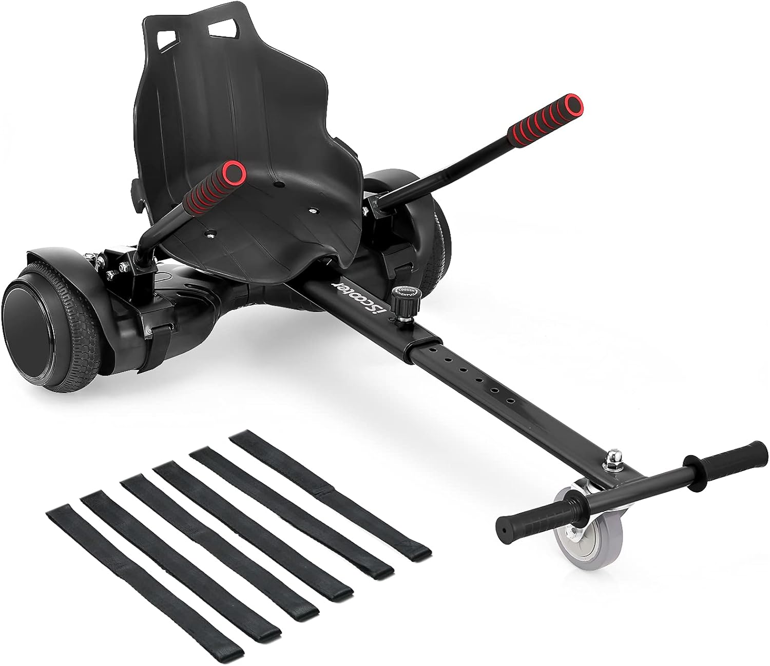 iScooter Hoverboard Seat Attachment - Hoverboard Seat Adjustable Frame Length Go Kart for 6.5'' 8