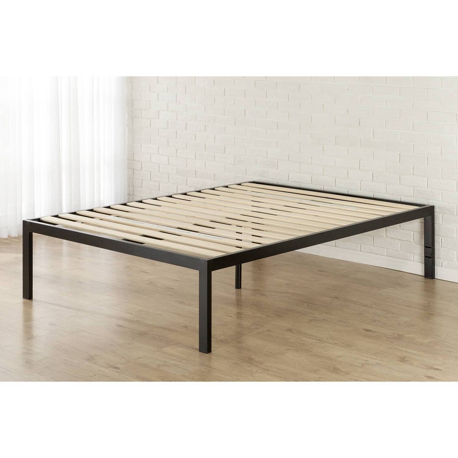 King 18x22 Lorrick Quick Snap Platform Bed Frame Black - Zinus