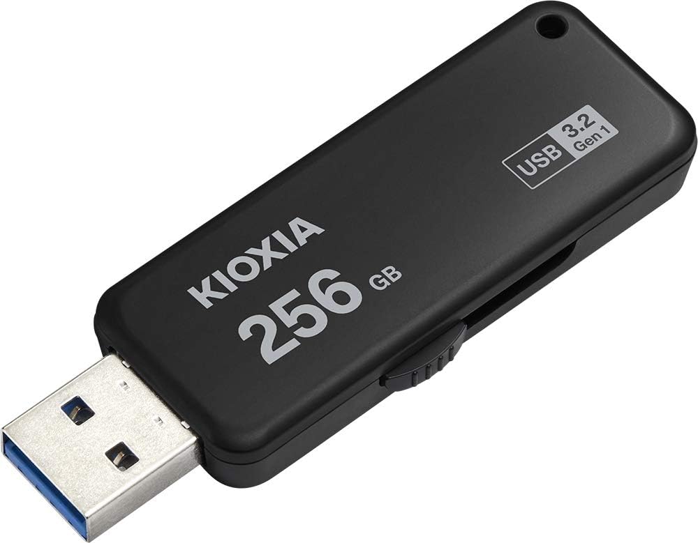 Kioxia U365 TransMemory 256GB USB3.2 Gen 1 R150 Flash Drive Portable Data Disk USB Stick Black LU365K256GG4 Pack of 2
